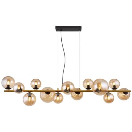 Globo - Lampadario LED a sospensione con filo 13xG9/3,5W/230V fumé/marrone