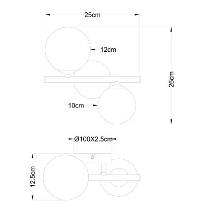 Globo - Lampadario a plafone LED 2xG9/3W/230V cromo