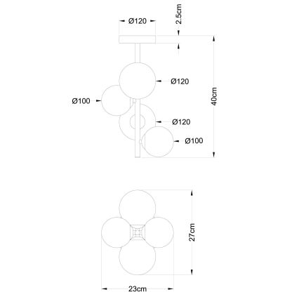 Globo - Lampadario a sospensione con supporto rigido LED 4xG9/3W/230V cromo