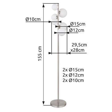 Globo - Lampadario LED a sospensione con filo 6xG9/3,5W/230V bianco