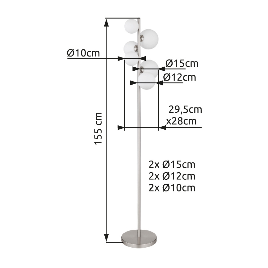Globo - Lampadario LED a sospensione con filo 6xG9/3,5W/230V bianco