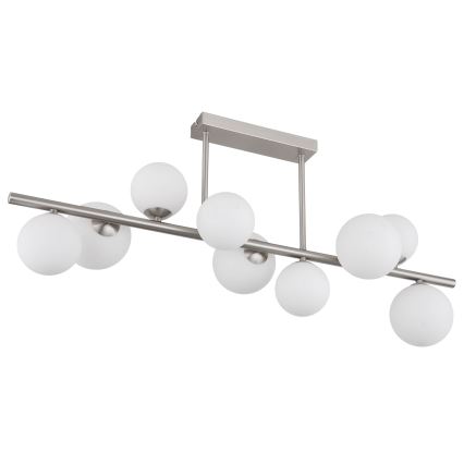 Globo - Lampadario a sospensione con supporto rigido LED 9xG9/3W/230V cromo opaco