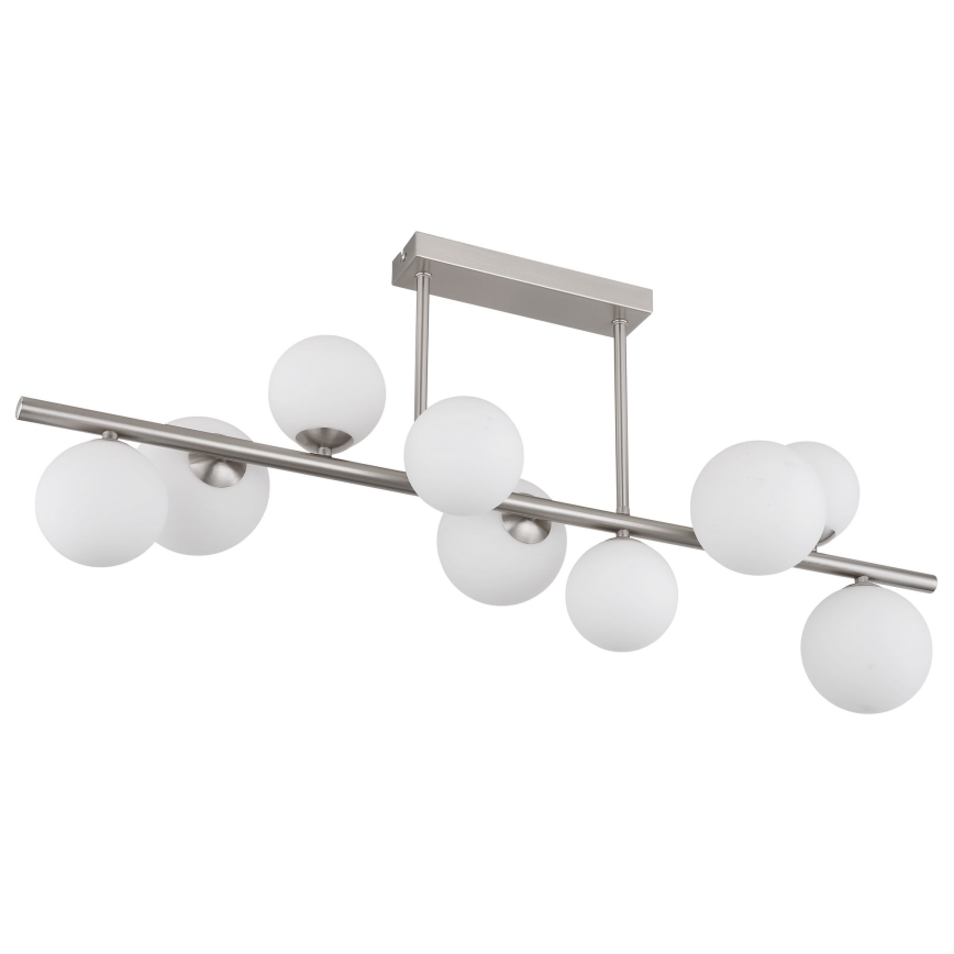 Globo - Lampadario a sospensione con supporto rigido LED 9xG9/3W/230V cromo opaco