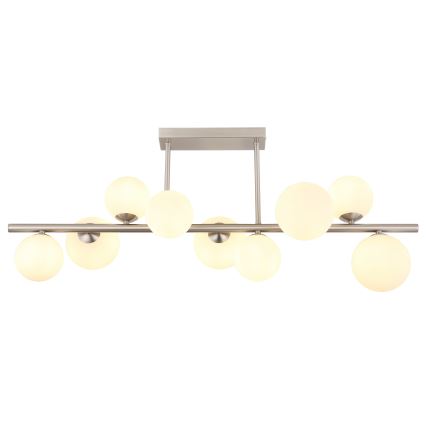 Globo - Lampadario a sospensione con supporto rigido LED 9xG9/3W/230V cromo opaco
