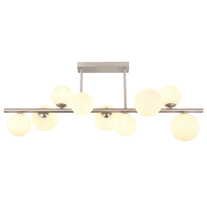 Globo - Lampadario a sospensione con supporto rigido LED 9xG9/3W/230V cromo opaco