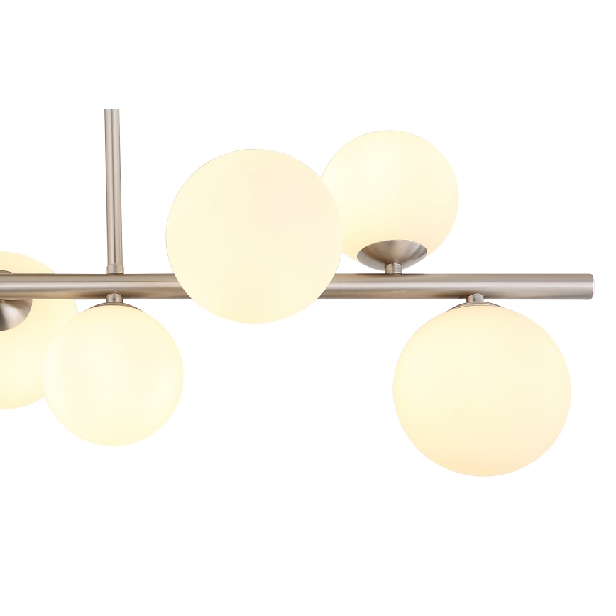 Globo - Lampadario a sospensione con supporto rigido LED 9xG9/3W/230V cromo opaco