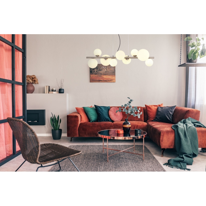 Globo - Lampadario LED a sospensione con filo 9xG9/3W/230V cromo opaco