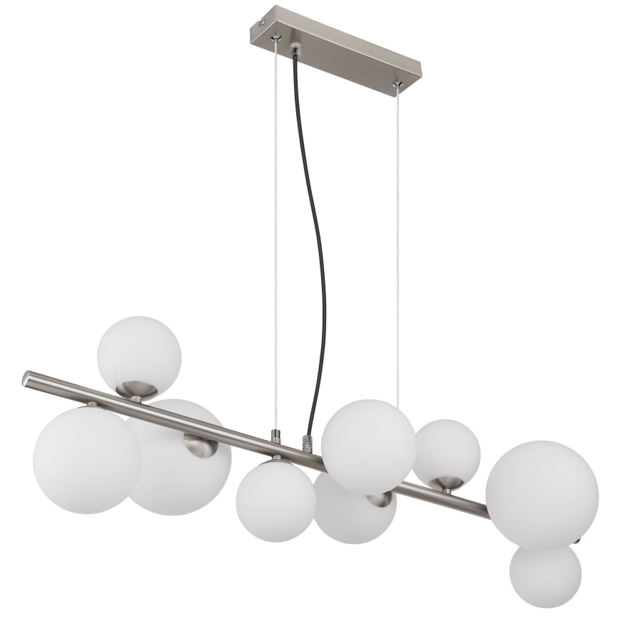 Globo - Lampadario LED a sospensione con filo 9xG9/3W/230V cromo opaco