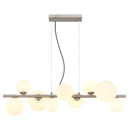 Globo - Lampadario LED a sospensione con filo 9xG9/3W/230V cromo opaco