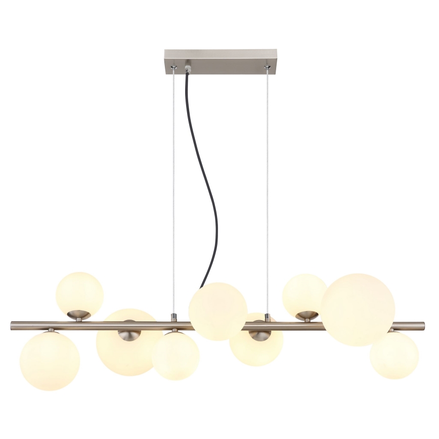Globo - Lampadario LED a sospensione con filo 9xG9/3W/230V cromo opaco