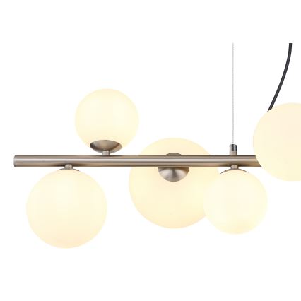 Globo - Lampadario LED a sospensione con filo 9xG9/3W/230V cromo opaco