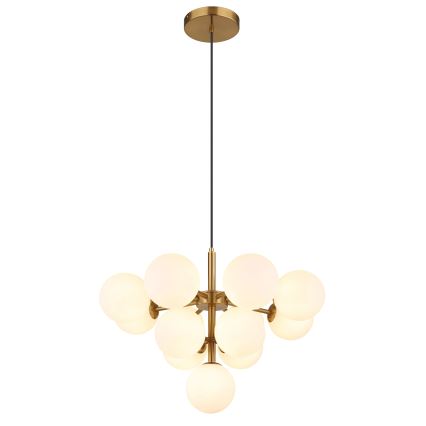 Globo - Lampadario a sospensione con filo 13xG9/5W/230V diametro 56 cm oro