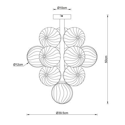 Globo - Lampadario a stelo 13xG9/4W/230V