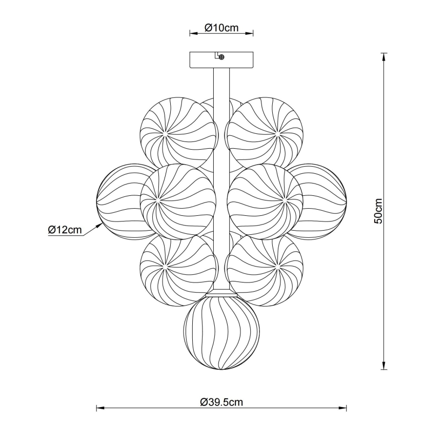 Globo - Lampadario a stelo 13xG9/4W/230V