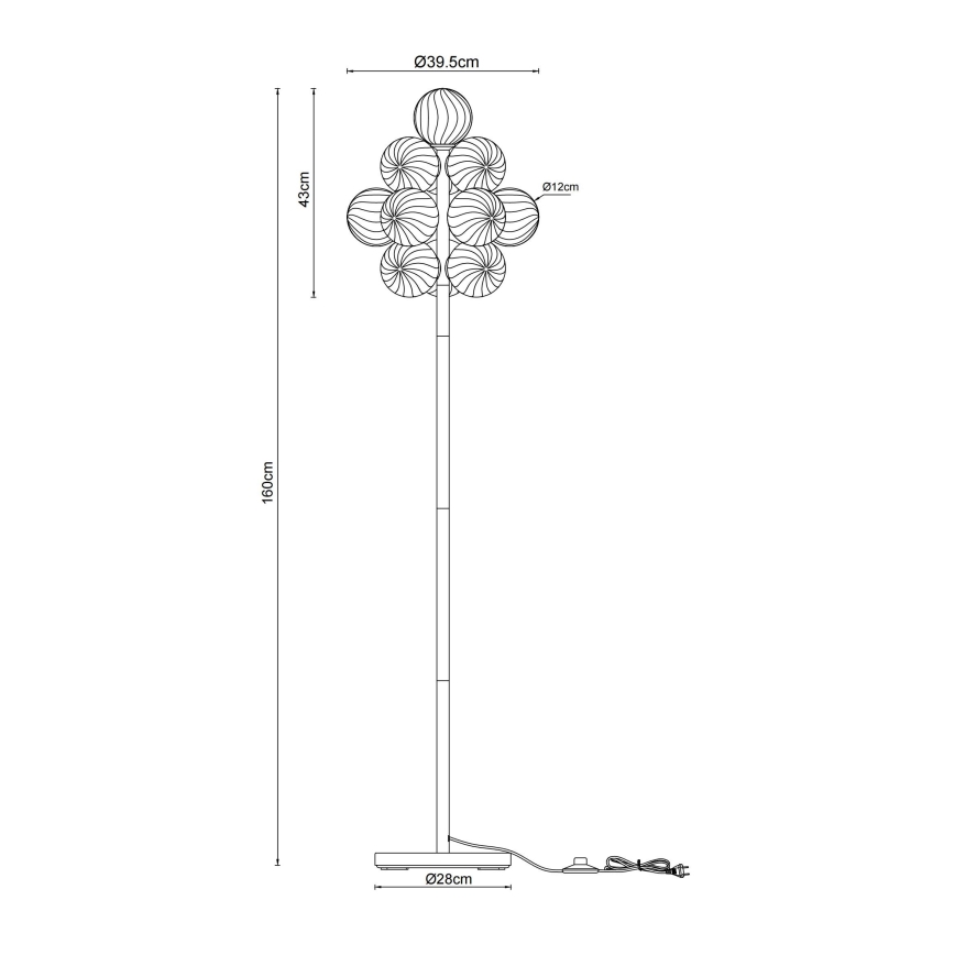 Globo - Lampada da terra 13xG9/4W/230V