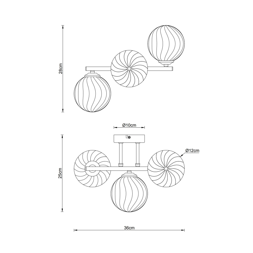 Globo - Lampada da parete 3xG9/4W/230V
