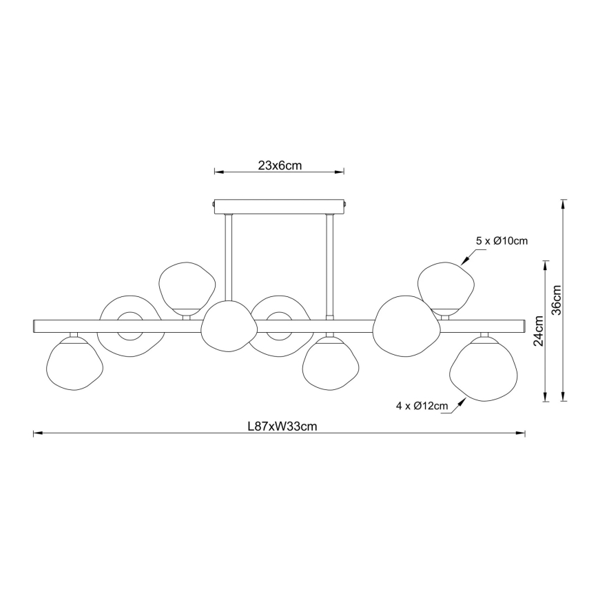 Globo - Lampadario a stelo 9xG9/5W/230V 33x87 cm