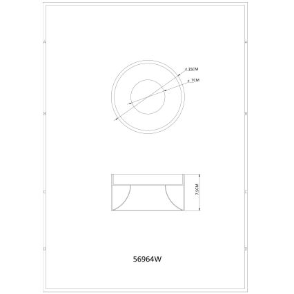 Globo - Plafoniera LED 12W/230V 3000K Ø 15 cm, bianco