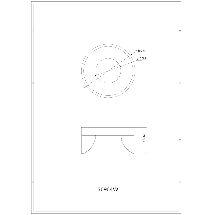Globo - Plafoniera LED 12W/230V 3000K Ø 15 cm, bianco