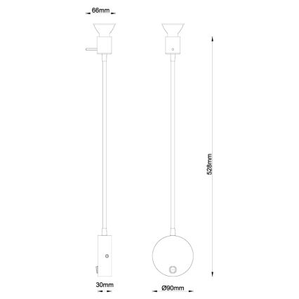 Globo - Lampada flessibile 1xGU10/35W/230V