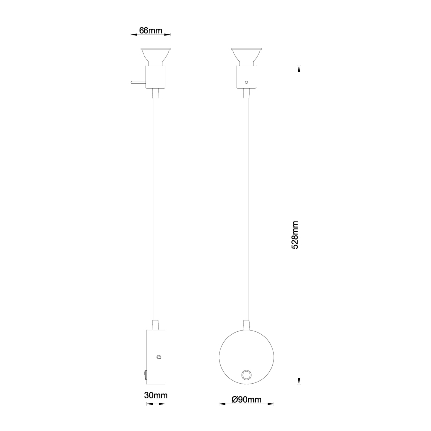 Globo - Lampada flessibile 1xGU10/35W/230V
