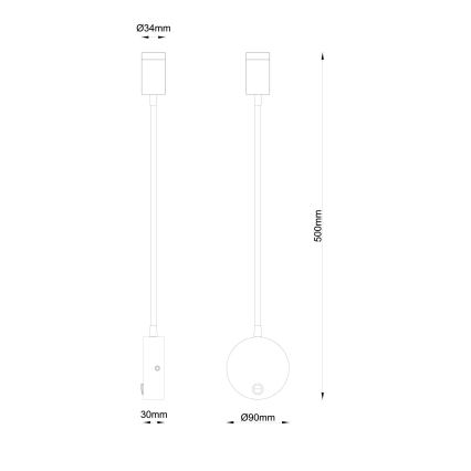 Globo - Applique a LED LED/3W/230V