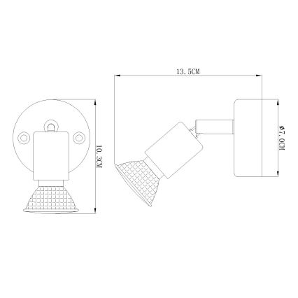 Globo - LED Luce Spot da parete 1xGU10/3W/230V