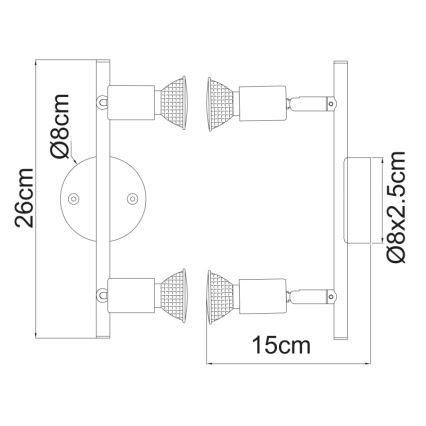 Globo - Luce Spot a LED 2xGU10/3W/230V