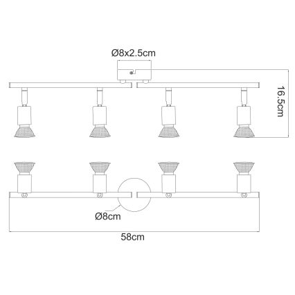 Globo - Luce Spot a LED 4xGU10/3W/230V