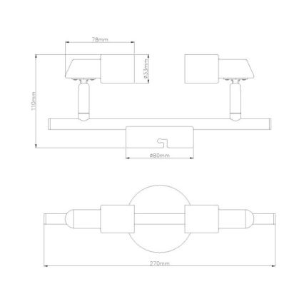 Globo - Faretto LED 2xGU10/3W/230V