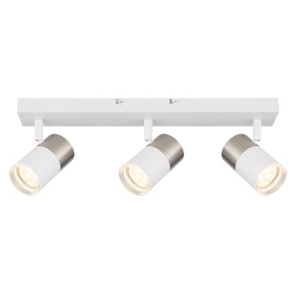 Globo - Faretto 3xGU10/25W/230V bianco/cromo opaco