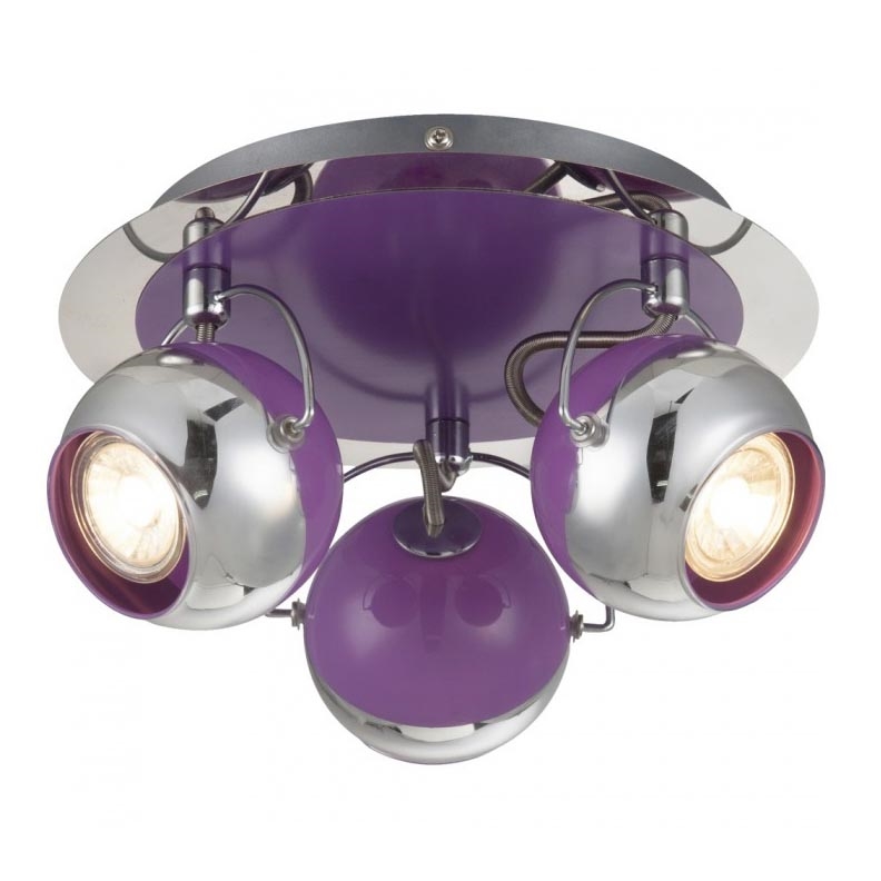 Globo 57887-3 - Faretto LED SPLASH 3xGU10/5W/230V viola