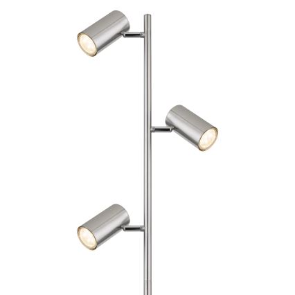 Globo - Lampada con piedistallo 3xGU10/5W/230V cromo opaco