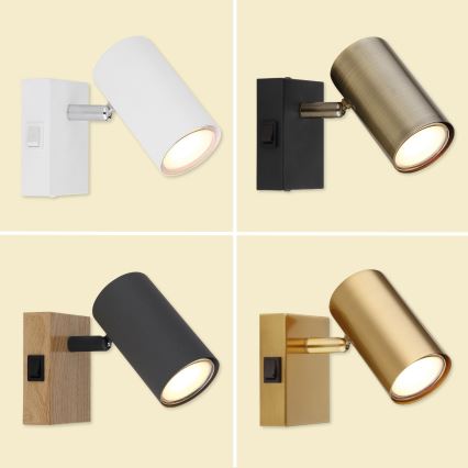 Globo - Faretto da parete 1xGU10/25W/230V nero