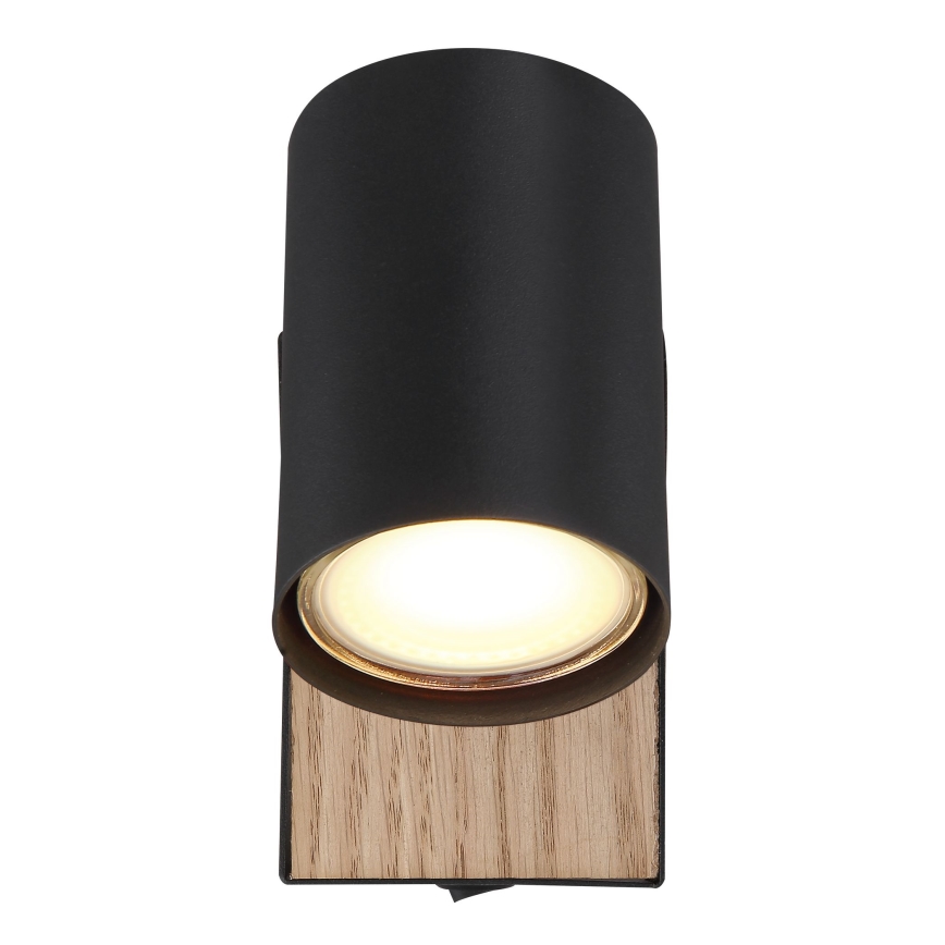 Globo - Faretto da parete 1xGU10/25W/230V nero/marrone