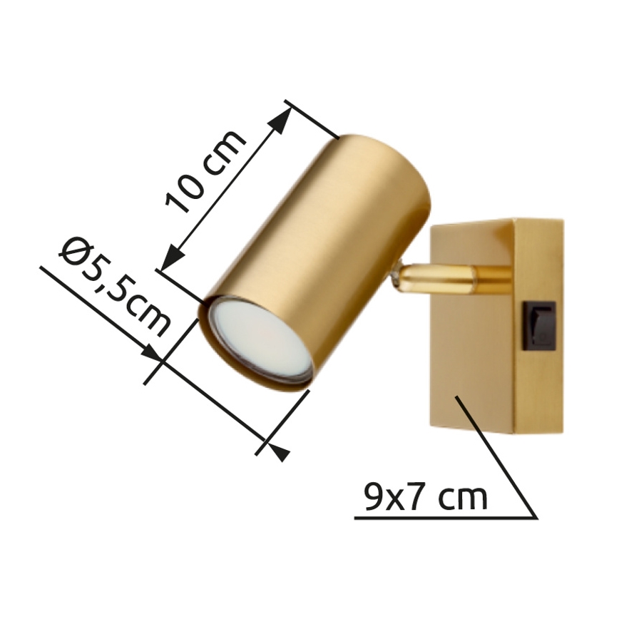 Globo - Faretto da parete 1xGU10/25W/230V oro