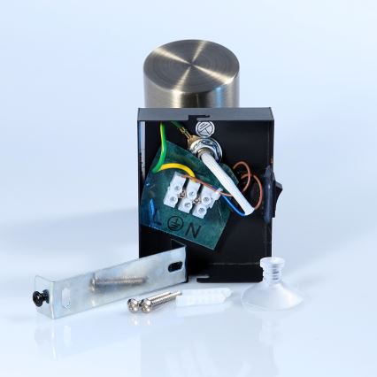 Globo - Faretto da parete 1xGU10/25W/230V nero/ottone