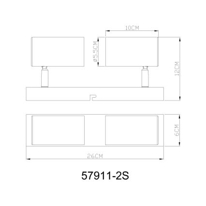 Globo - Faretto 2xGU10/25W/230V