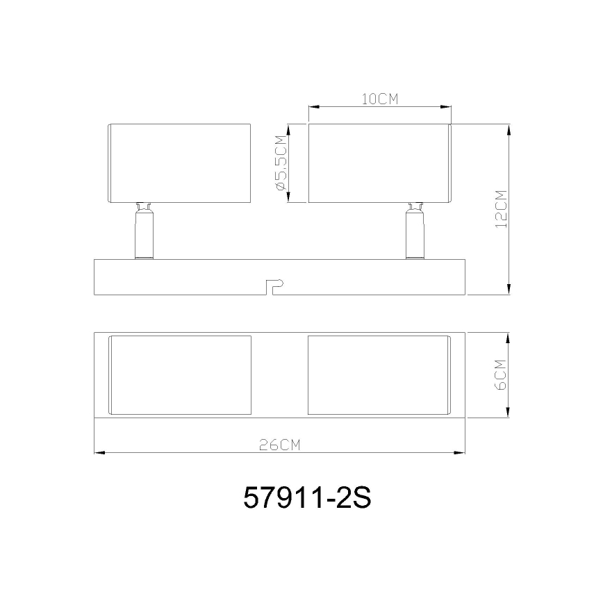 Globo - Faretto 2xGU10/25W/230V
