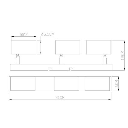 Globo - Faretto 3xGU10/25W/230V arancione