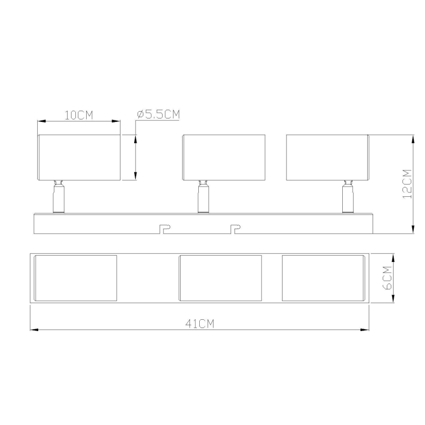 Globo - Faretto 3xGU10/25W/230V arancione