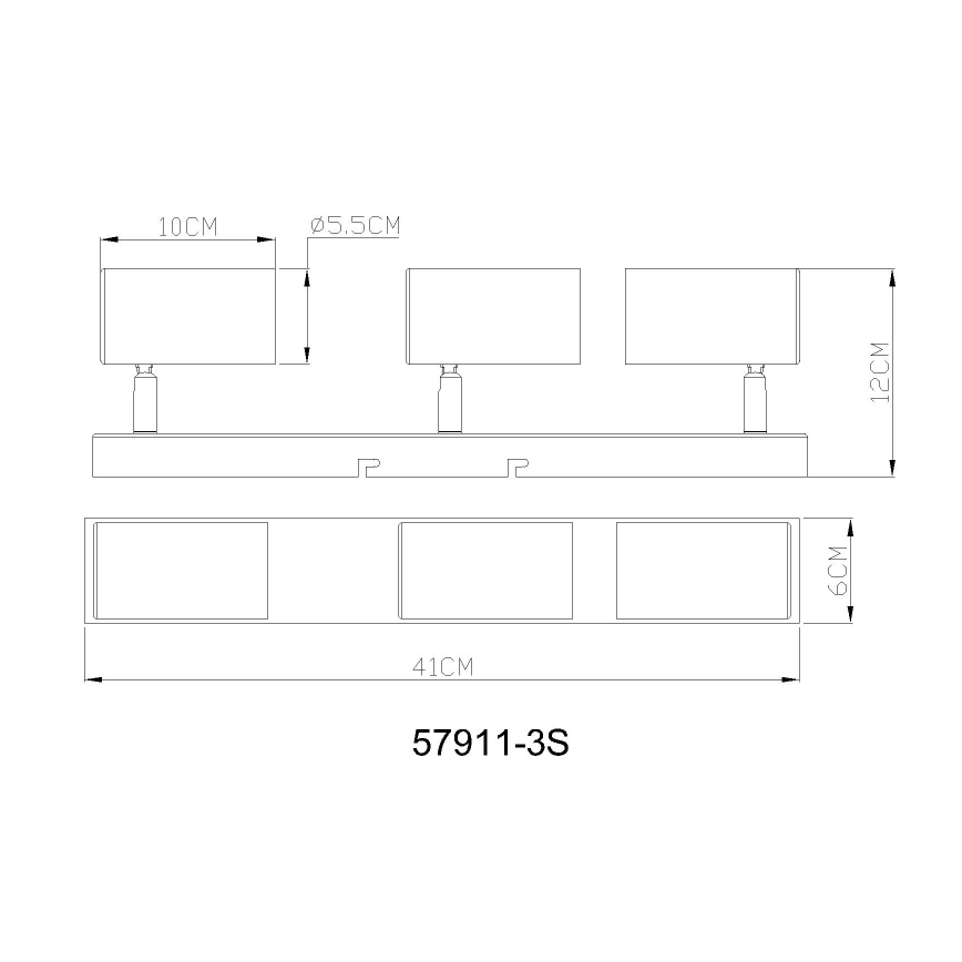 Globo - Faretto 3xGU10/25W/230V