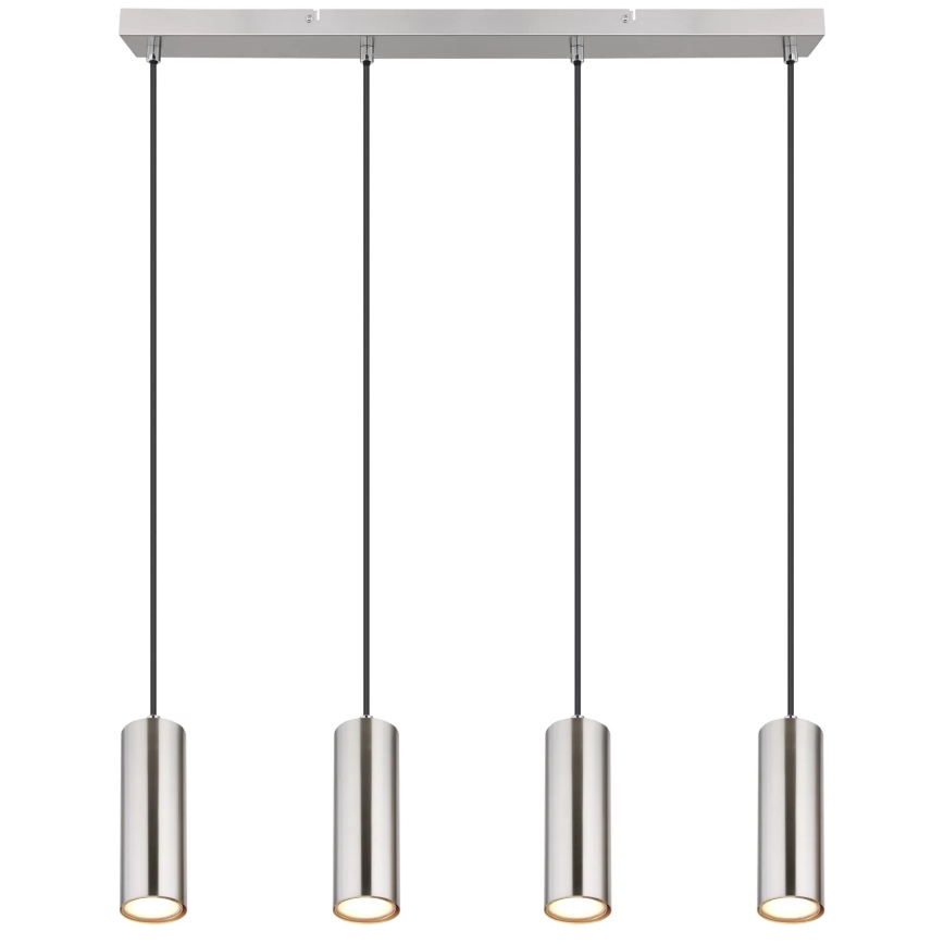 Globo - Lampadario a sospensione con filo 4xGU10/35W/230V cromo opaco
