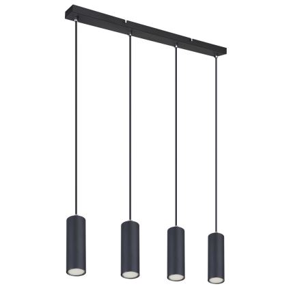 Globo - Lampadario a sospensione con filo 4xGU10/35W/230V nero