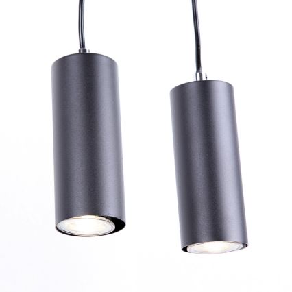 Globo - Lampadario a sospensione con filo 4xGU10/35W/230V nero