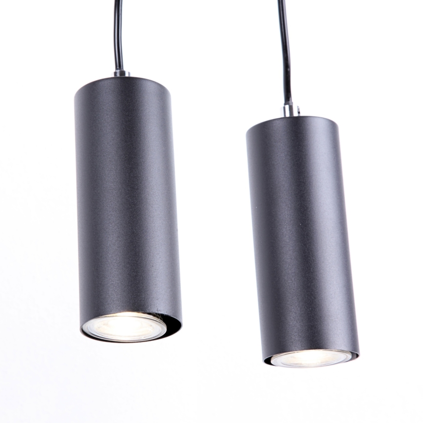 Globo - Lampadario a sospensione con filo 4xGU10/35W/230V nero