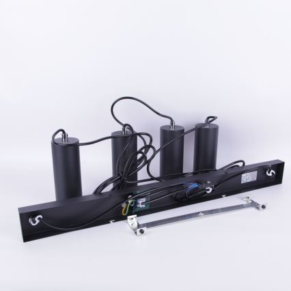 Globo - Lampadario a sospensione con filo 4xGU10/35W/230V nero