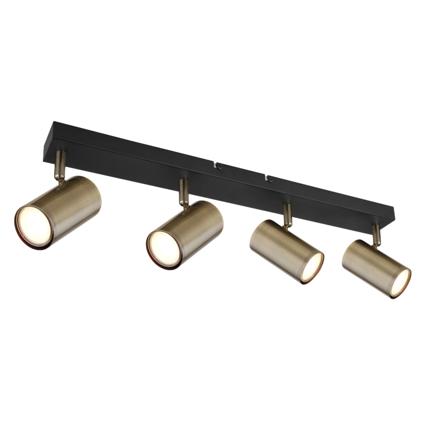 Globo - Faretto 4xGU10/35W/230V nero/ottone