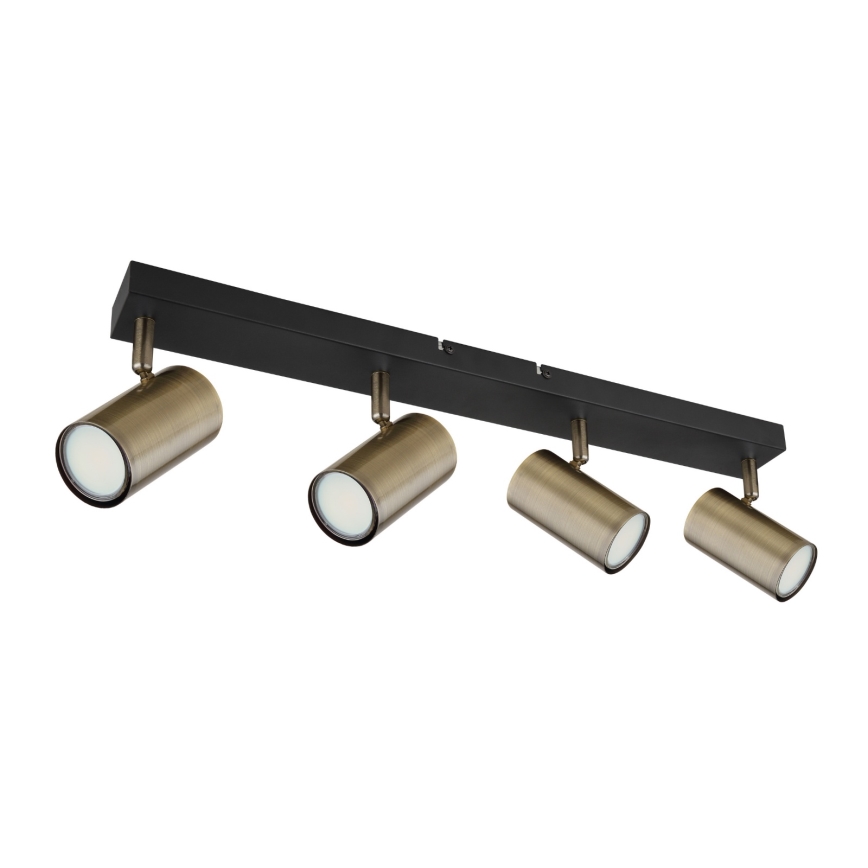 Globo - Faretto 4xGU10/35W/230V nero/ottone
