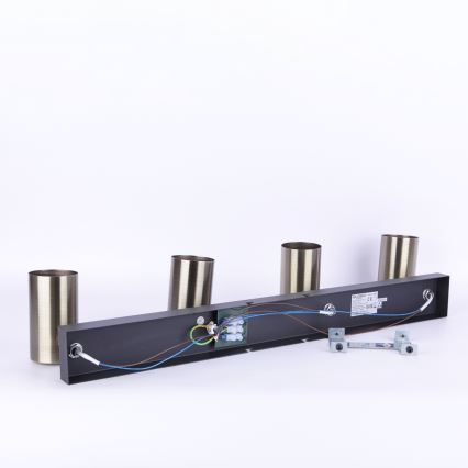 Globo - Faretto 4xGU10/35W/230V nero/ottone